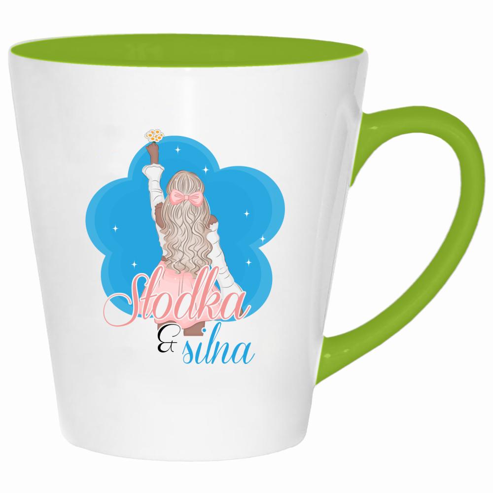 Słodka & Silna kubek latte kolor limonka
