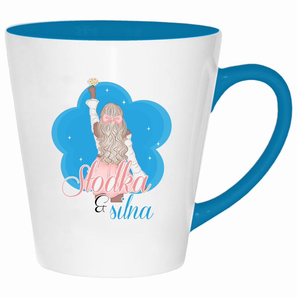 Słodka & Silna kubek latte kolor turkus