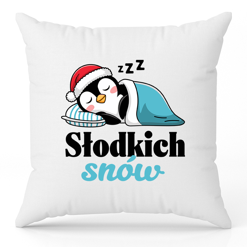 Słodkich snów poduszka kolor biały