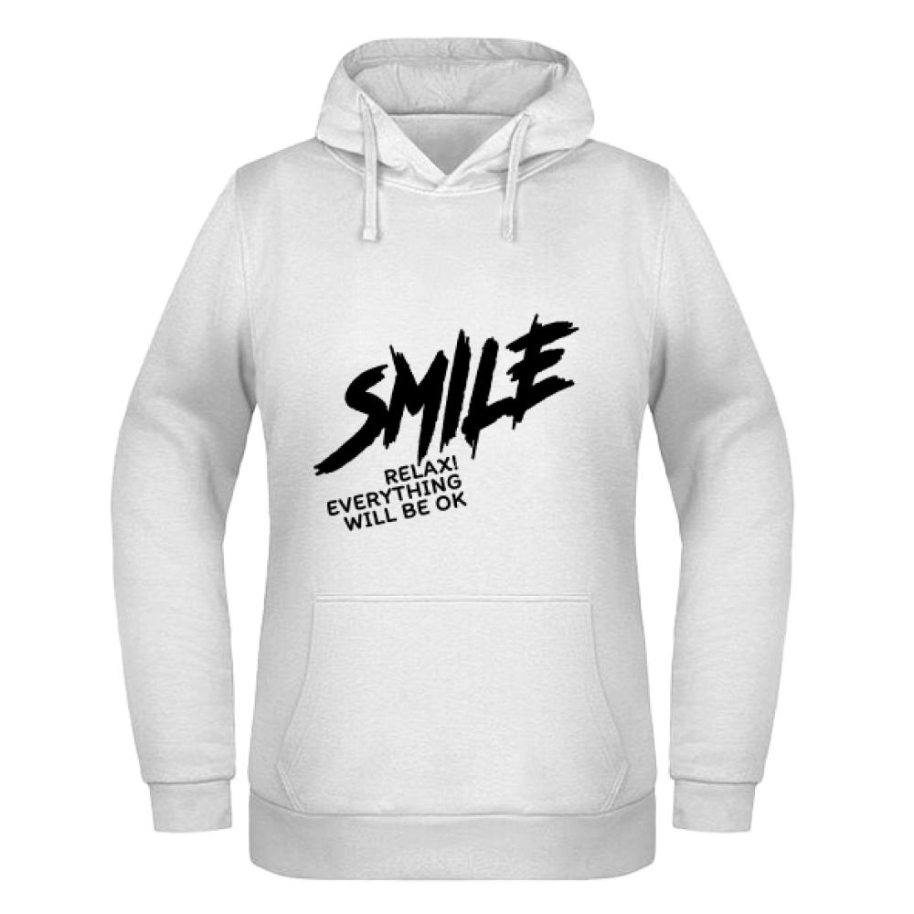 Smile, relax! Everything will be OK bluza damska z kapturem