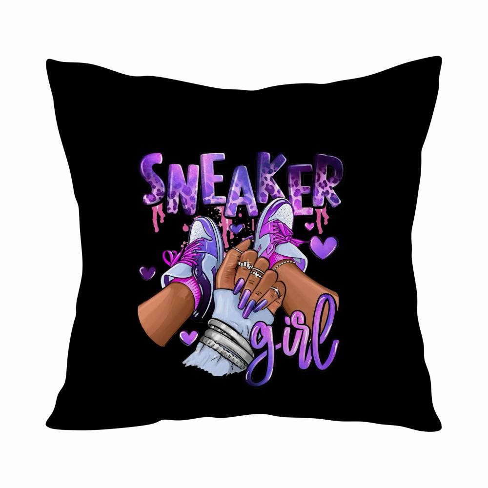 Sneaker girl poduszka kolor zielony