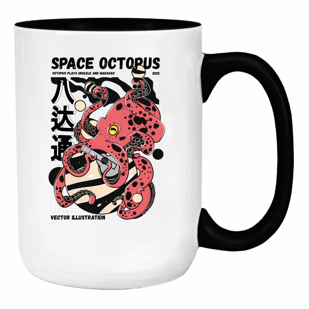 Space Octopus 2 duży kubek ucho kolor kolor pink
