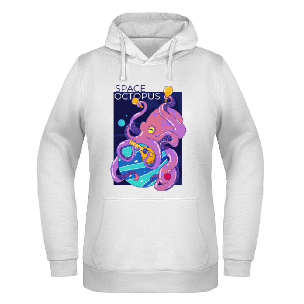 Space Octopus bluza damska z kapturem