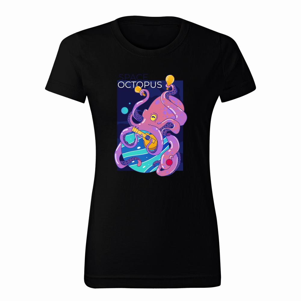 Space Octopus koszulka damska kolor żółtyy