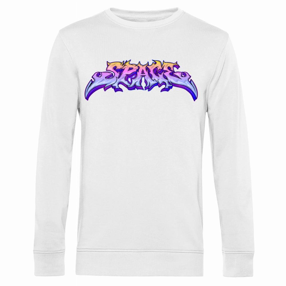 SPACE bluza męska bez kaptura kolor biały