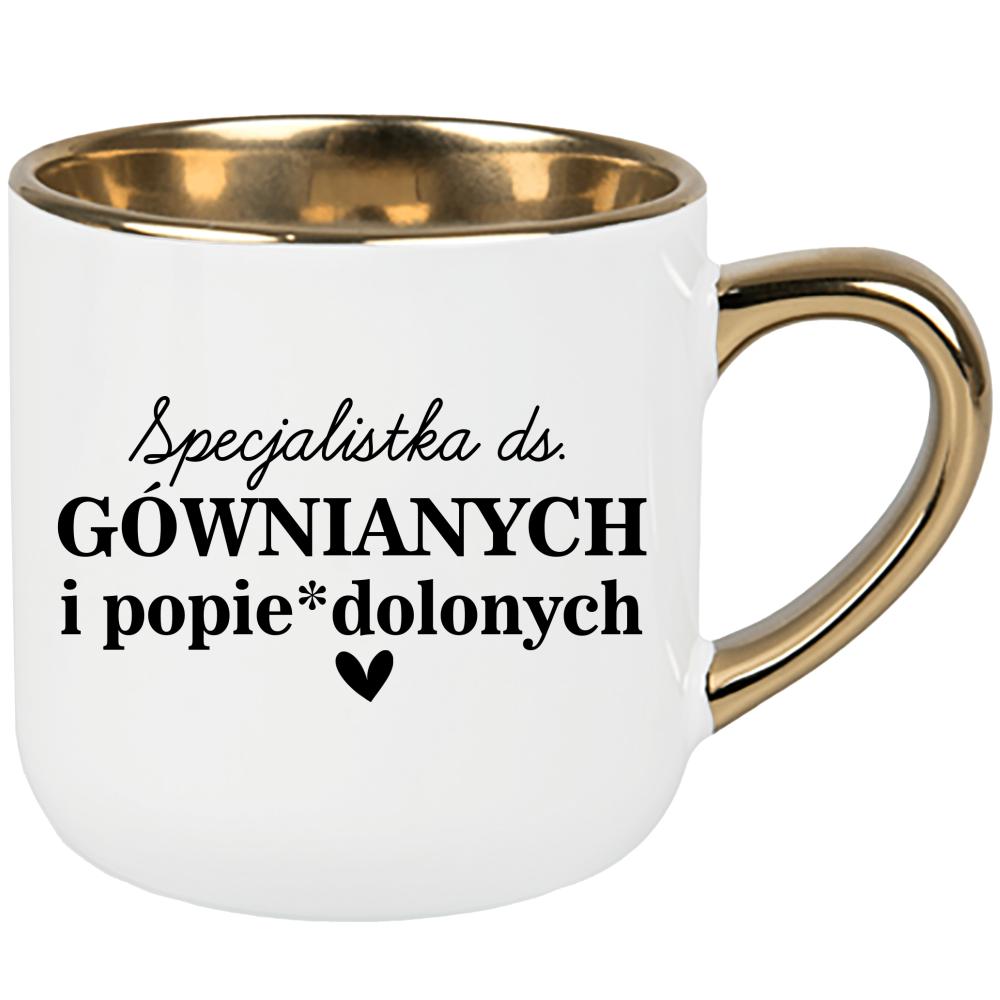Specjalistka ds. gównianych i popie*dolonych kubek elegant duży kolor zielony matowy