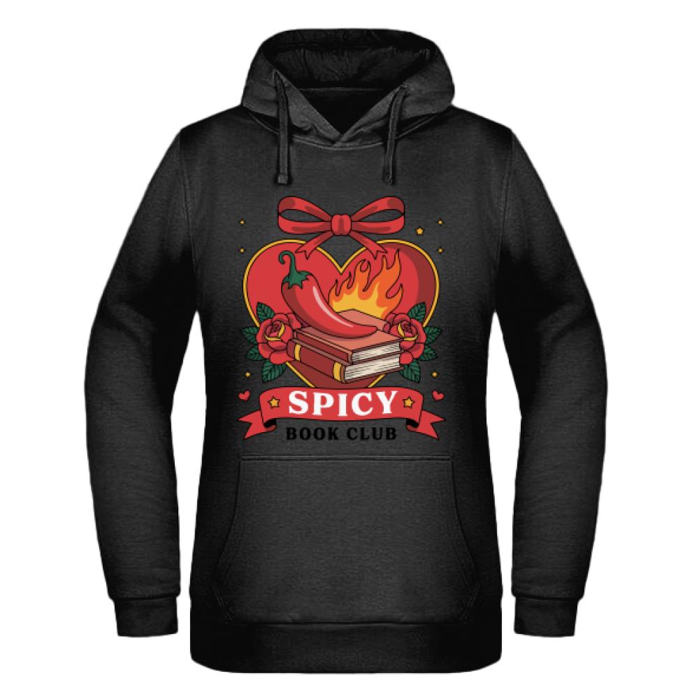 Spicy Book Club bluza damska z kapturem kolor miętowo zielony