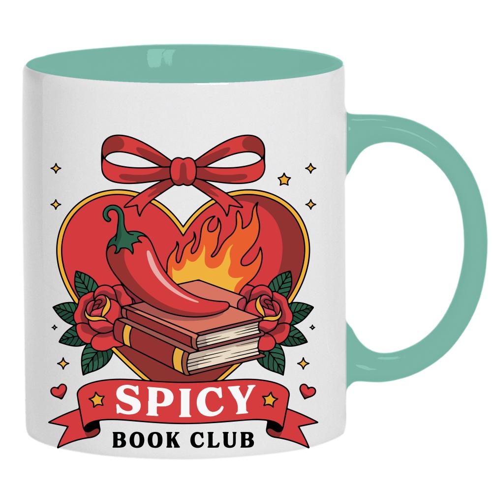 Spicy Book Club kubek ucho kolor kolor miętowo zielony