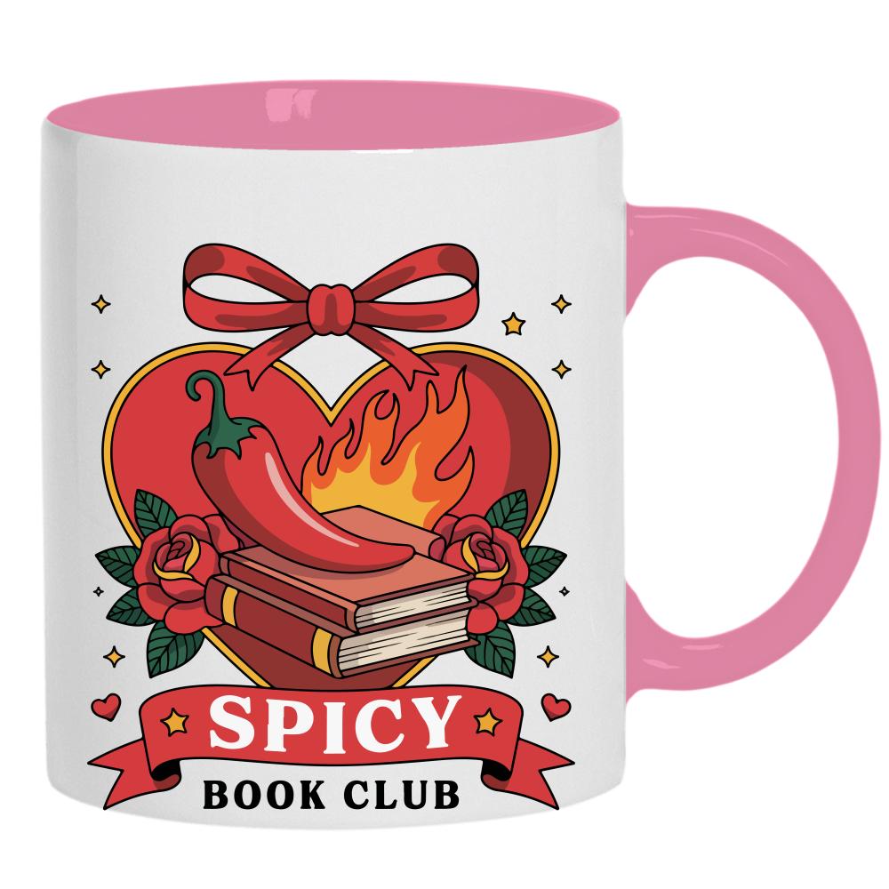 Spicy Book Club kubek ucho kolor kolor różowy