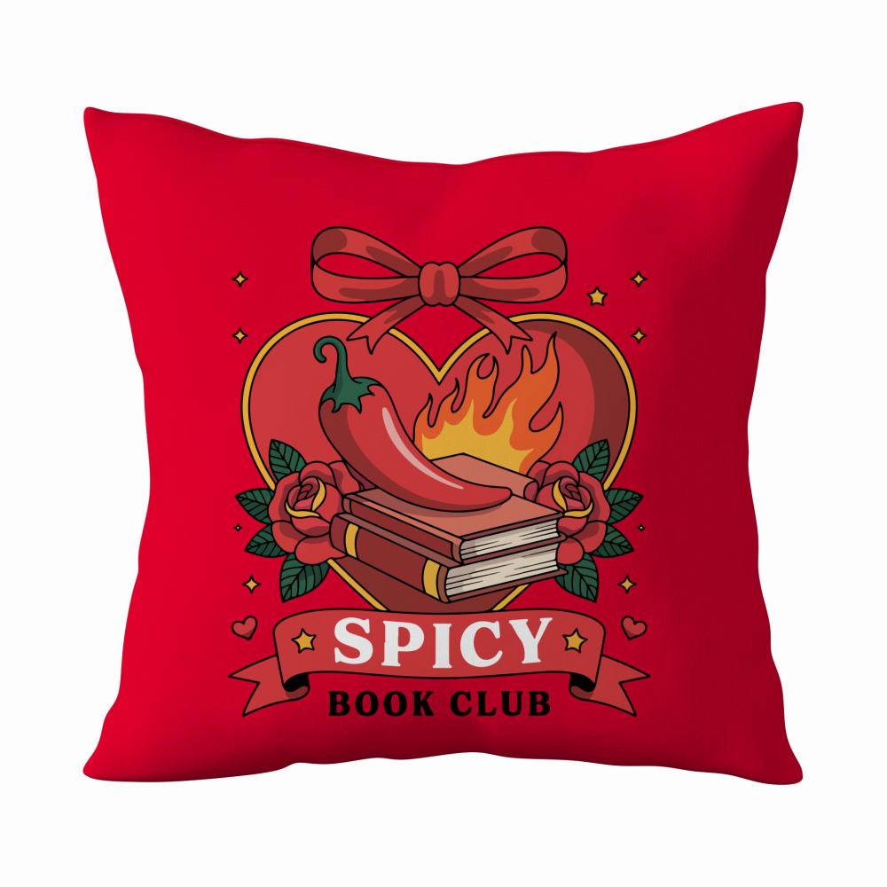 Spicy Book Club poduszka kolor czerwony