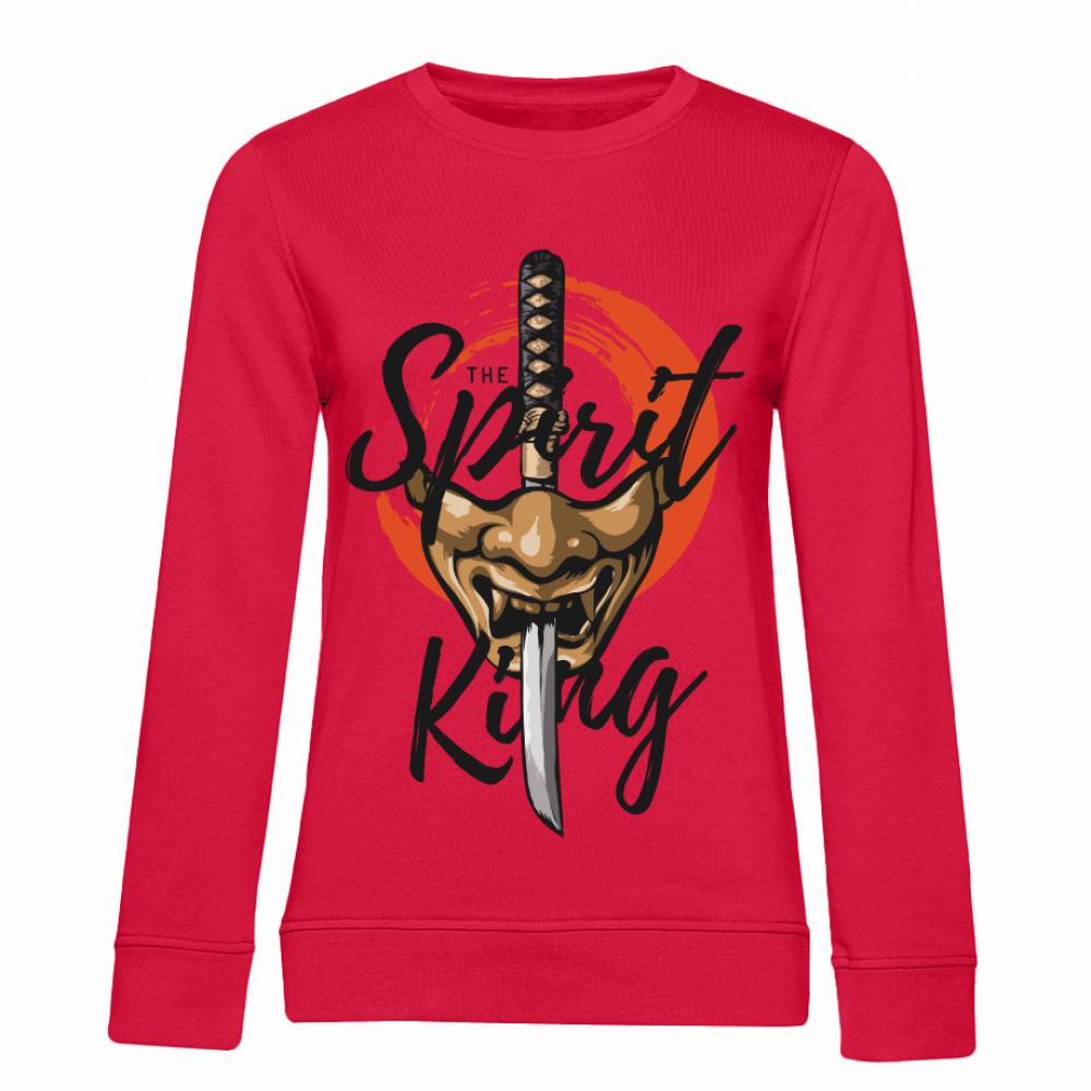 Spirit King bluza damska bez kaptura kolor czerwony