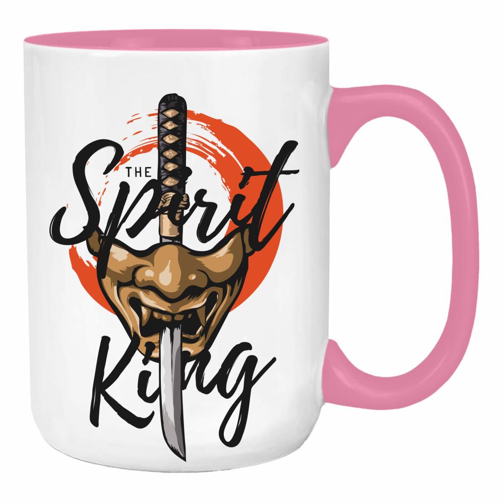 Spirit King duży kubek ucho kolor kolor różowy