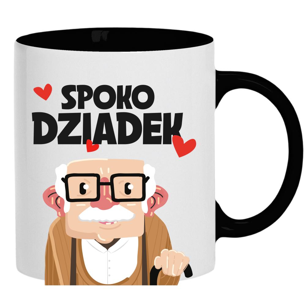 Spoko Dziadek kubek ucho kolor kolor czarnyy