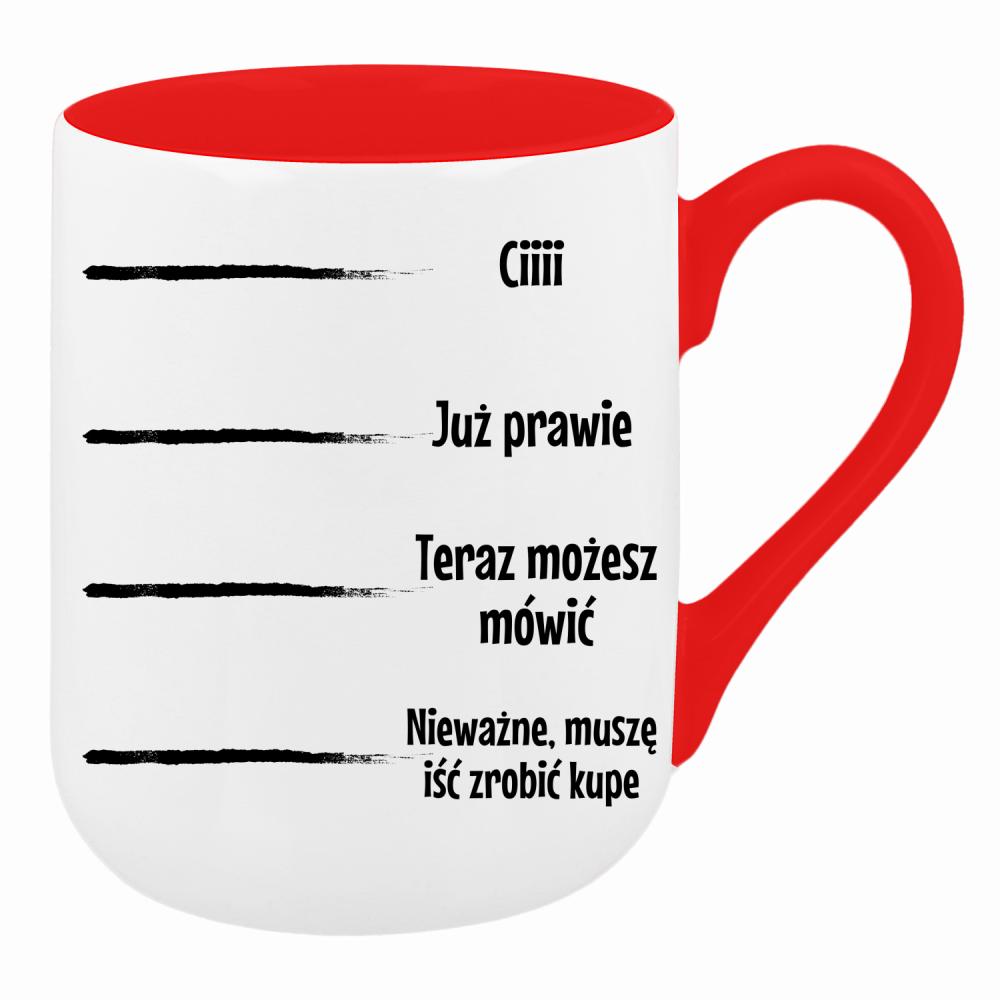 Sprawdź, kiedy możesz do mnie mówić kubek coffee kolor czerwony latte