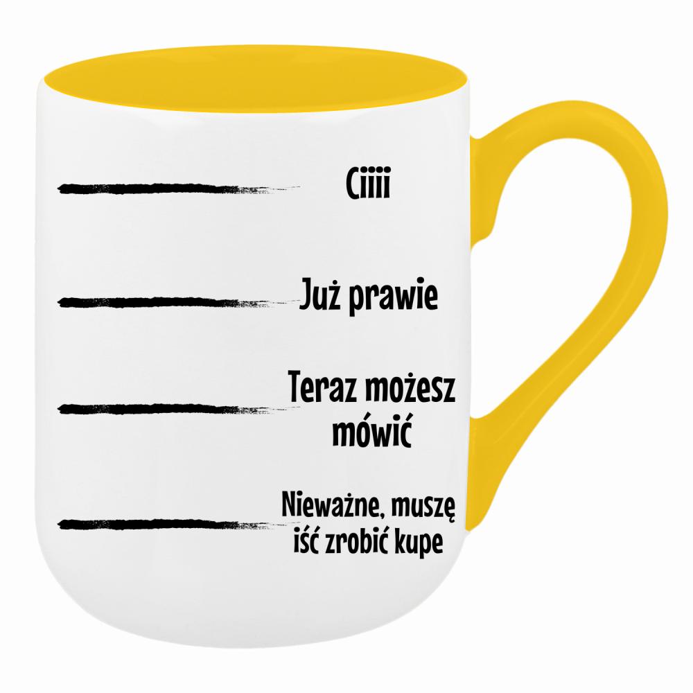 Sprawdź, kiedy możesz do mnie mówić kubek coffee kolor żółty