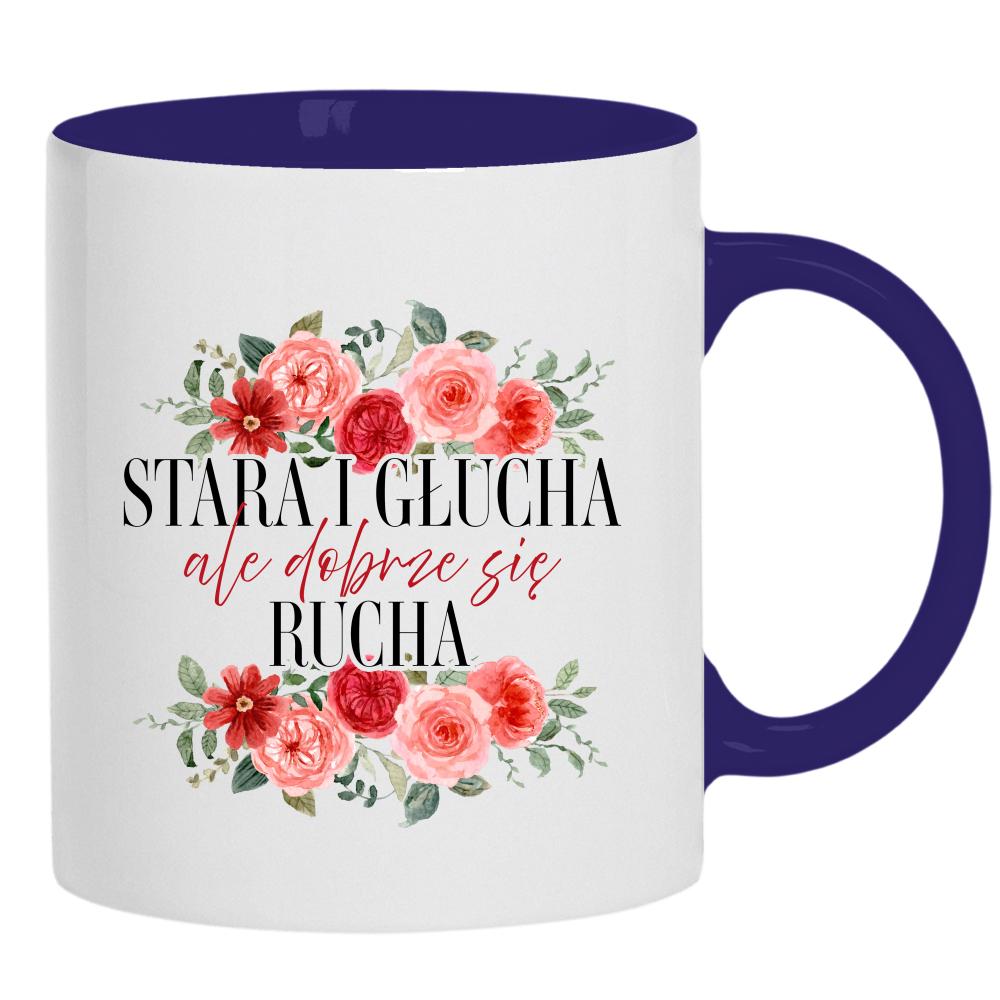 Stara i głucha, ale dobrze się rucha kubek ucho kolor kolor navy