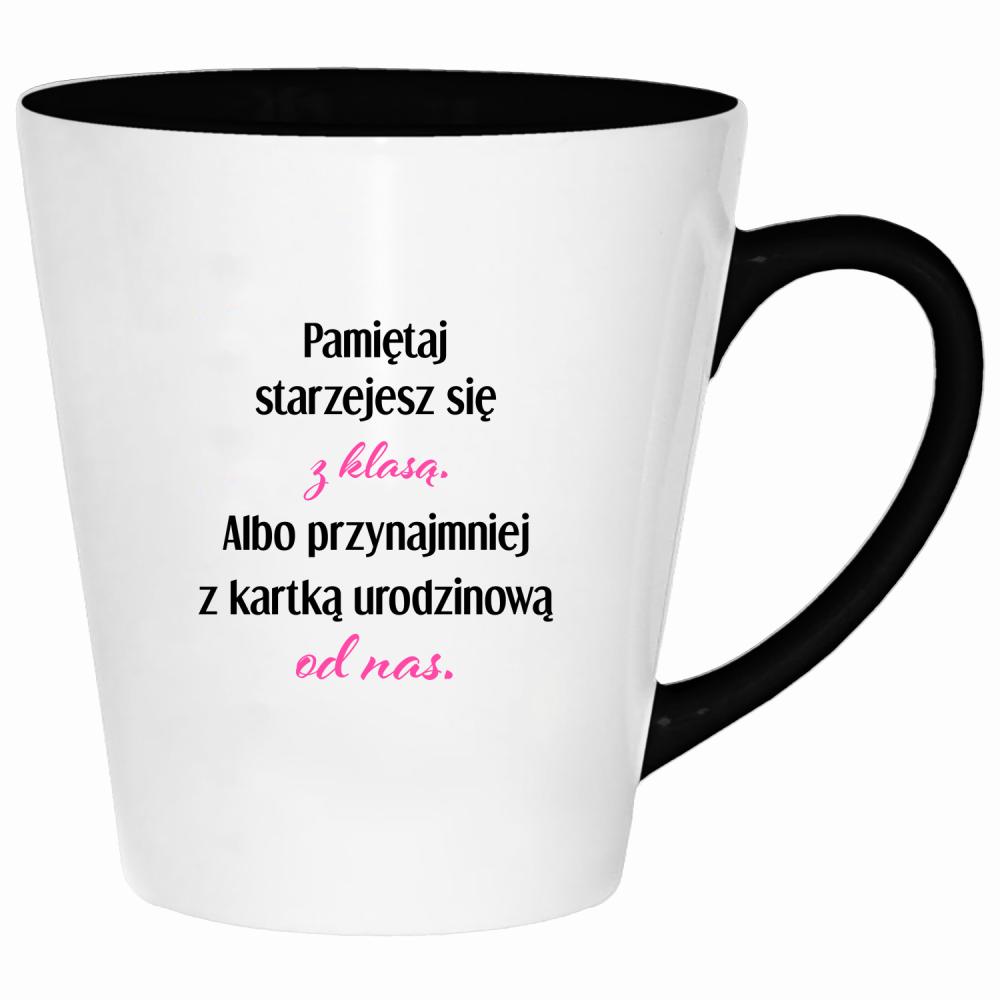 Starzejesz się z klasą kubek latte kolor biały