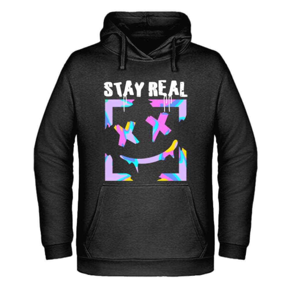 STAY REAL bluza męska z kapturem