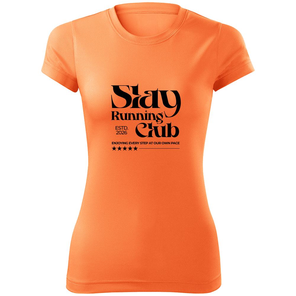 Stay Running Club koszulka women neon