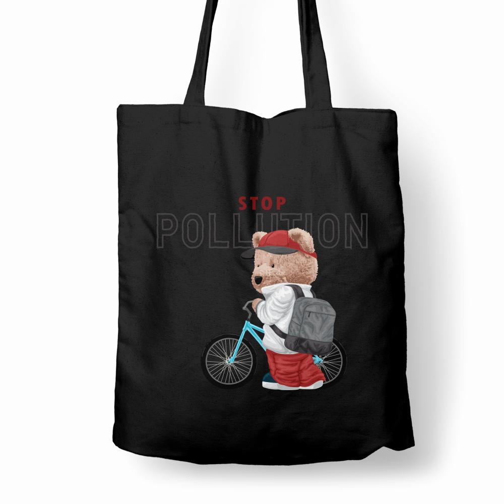 Stop Pollution Teddy torba bawełniana