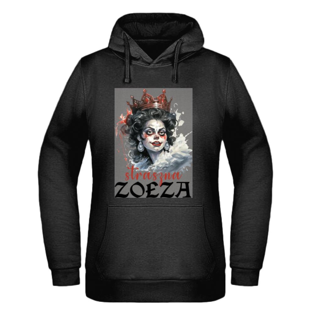 Straszna Zołza bluza damska z kapturem kolor różowy