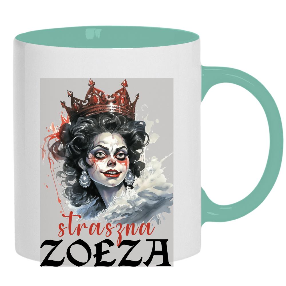 Straszna Zołza kubek ucho kolor kolor miętowo zielony