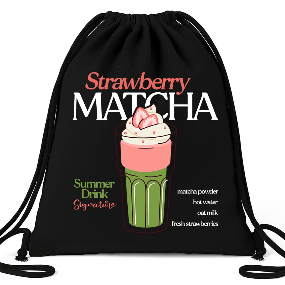 STRAWBERRY MATCHA workoplecak kolor czarny