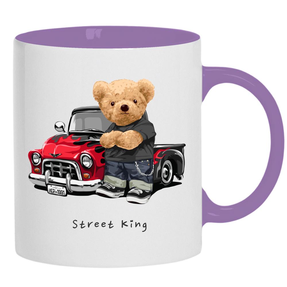 Street King kubek ucho kolor kolor jasnofioletowy