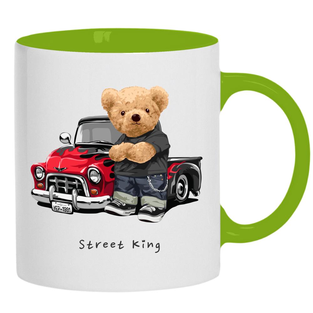 Street King kubek ucho kolor kolor zielony