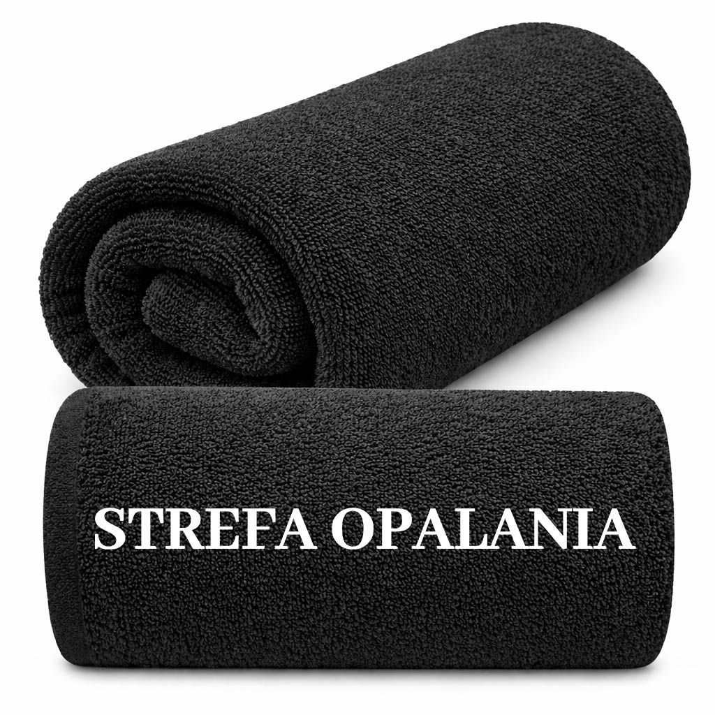 Strefa opalania ręcznik fitness 50x100 kolor czarny