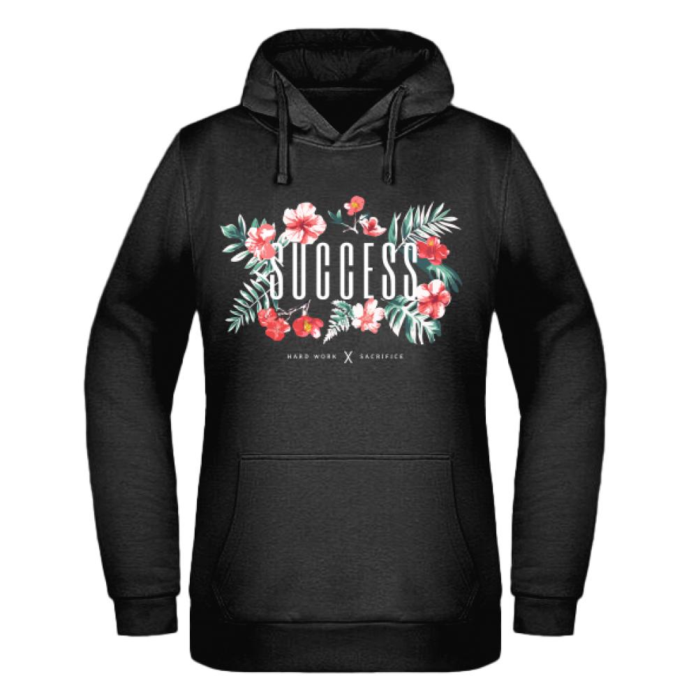 Success Flowers bluza damska z kapturem