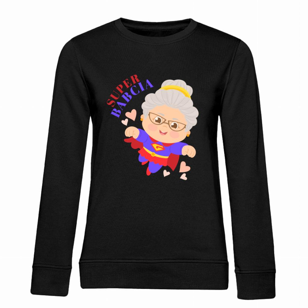 Super Babcia bluza damska bez kaptura kolor zielony