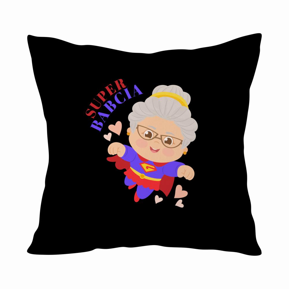 Super Babcia poduszka kolor biały