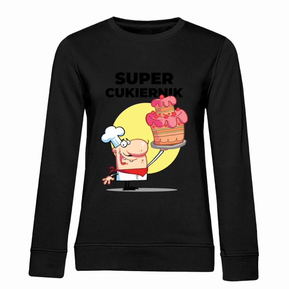Super Cukiernik bluza damska bez kaptura kolor navy
