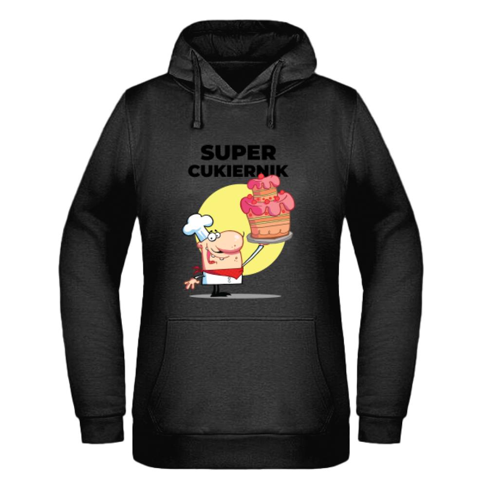 Super Cukiernik bluza damska z kapturem kolor różowy