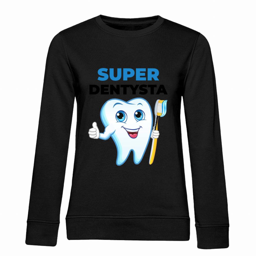 Super Dentysta bluza damska bez kaptura kolor zielony