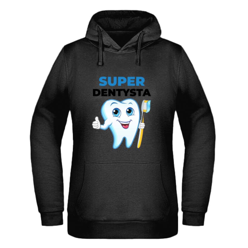 Super Dentysta bluza damska z kapturem kolor różowy