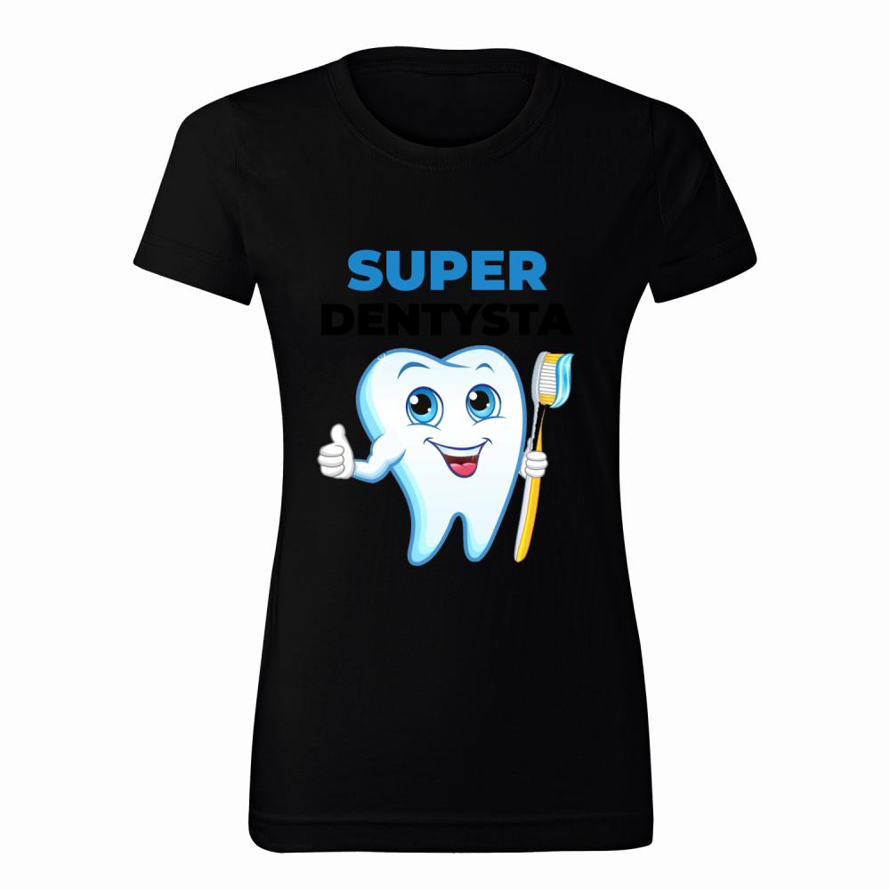 Super Dentysta koszulka damska kolor biały