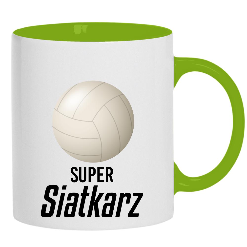 Super Siatkarz kubek ucho kolor kolor zielony
