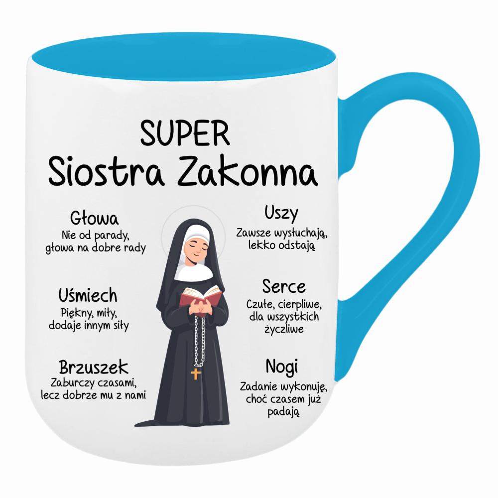 Super Siostra Zakonna kubek coffee kolor turkusowy
