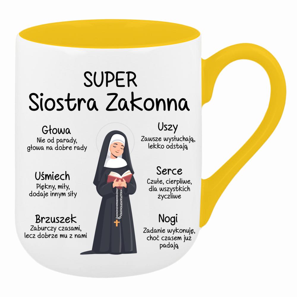 Super Siostra Zakonna kubek coffee kolor żółty
