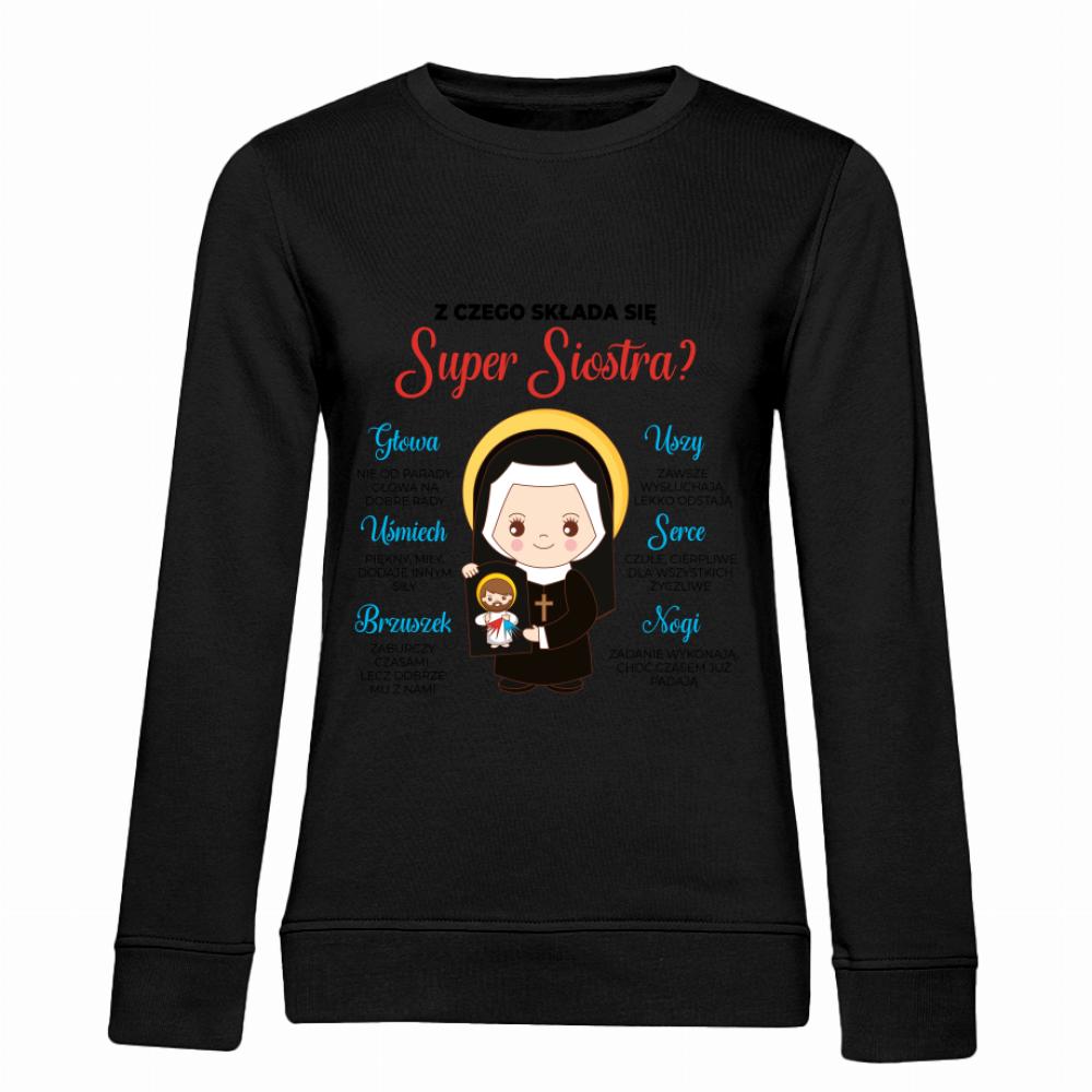 Super Siostra bluza damska bez kaptura kolor różowy