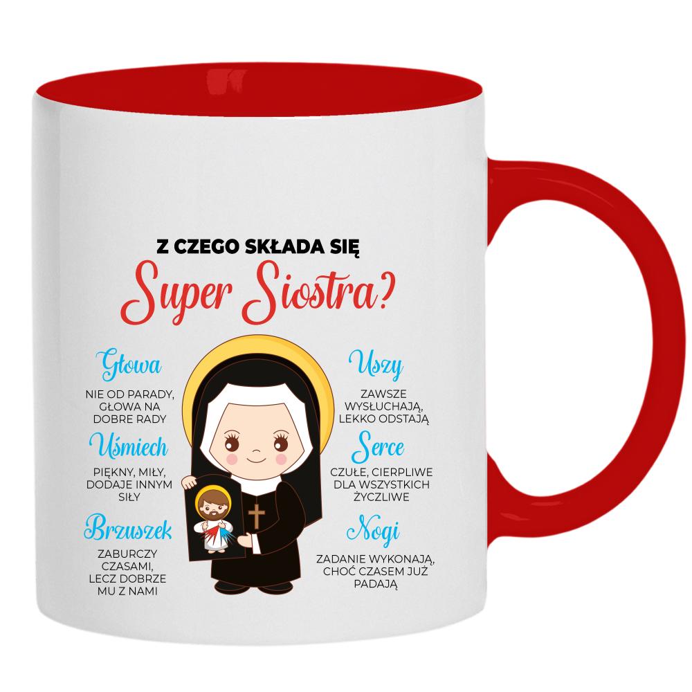 Super Siostra kubek ucho kolor kolor granatowy