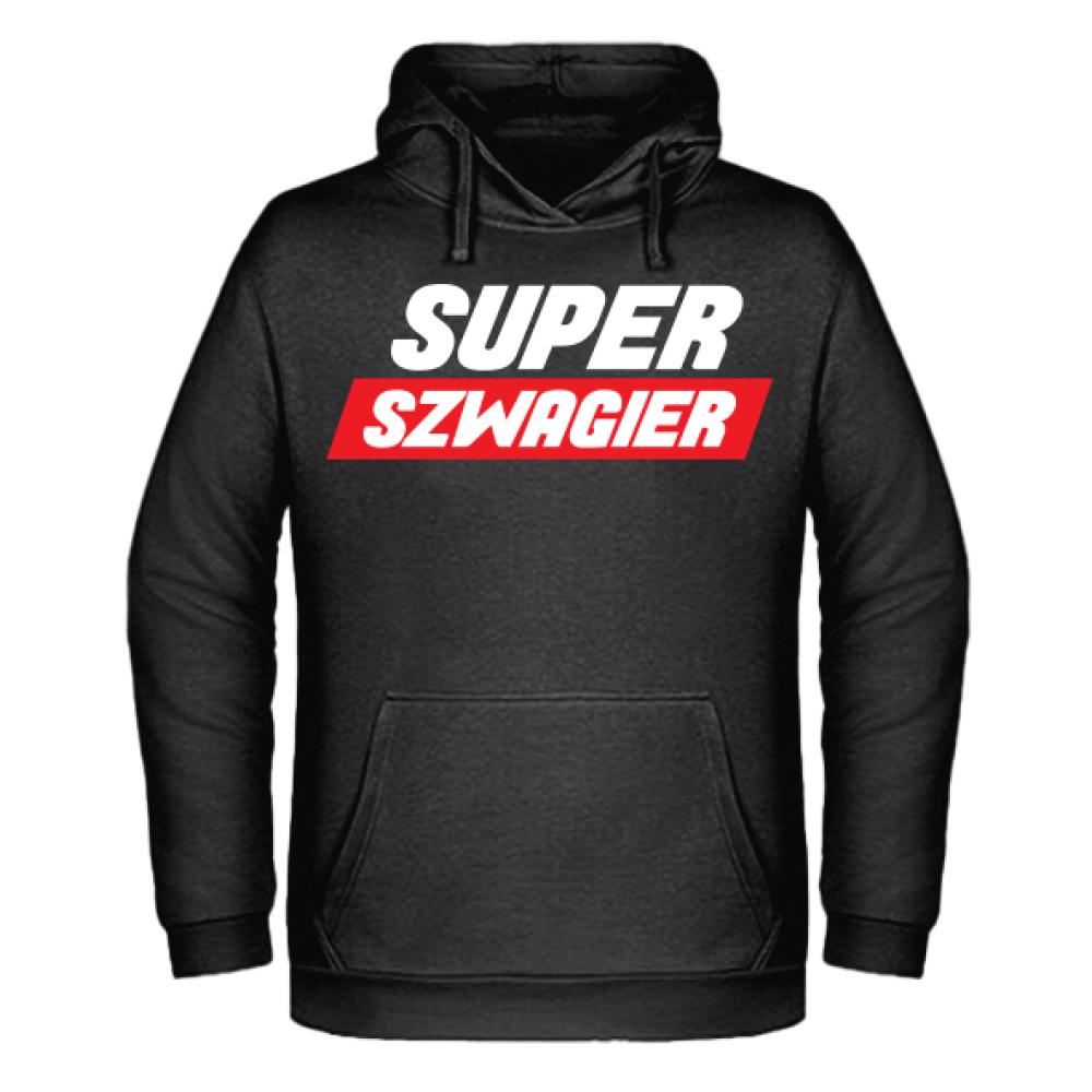 Super Szwagier1 bluza męska z kapturem