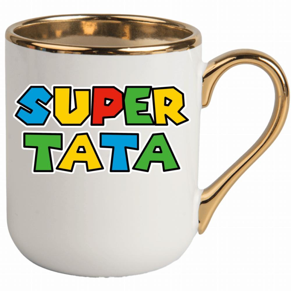 SUPER TATA! kubek elegant biały