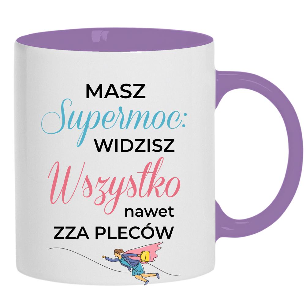 Super Widzisz wszystko nawet zza pleców kubek ucho kolor kolor jasnofioletowy