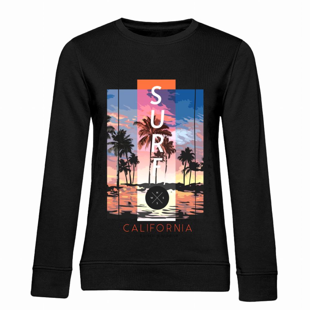 Surf bluza damska bez kaptura kolor biały