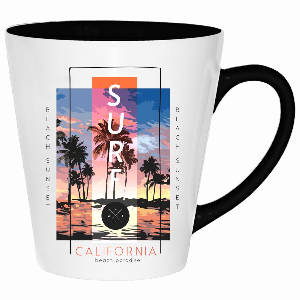 Surf kubek latte kolor biały