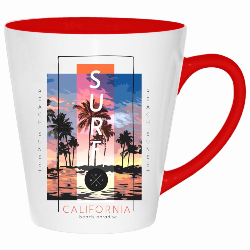 Surf kubek latte kolor czerwony latte