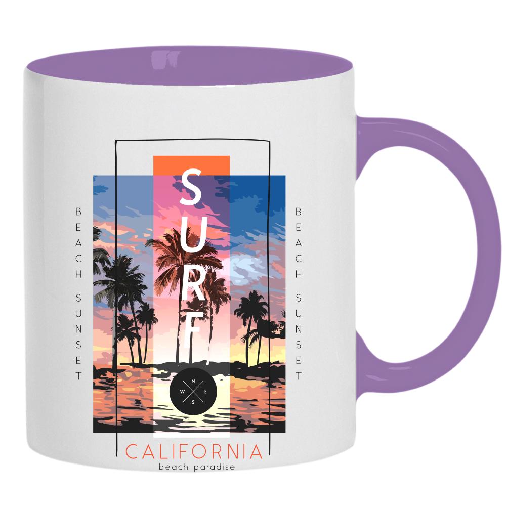 Surf kubek ucho kolor kolor jasnofioletowy